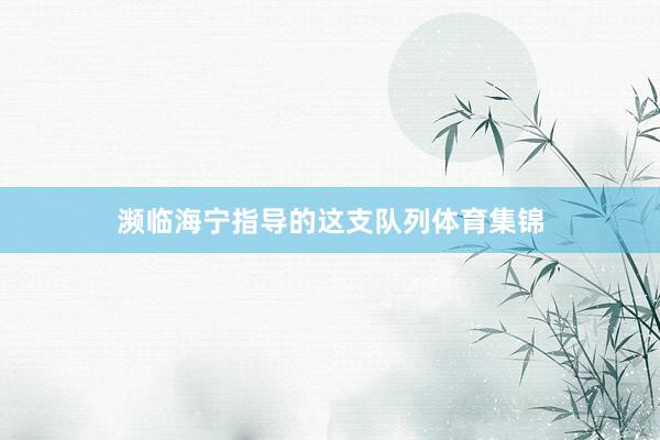 濒临海宁指导的这支队列体育集锦
