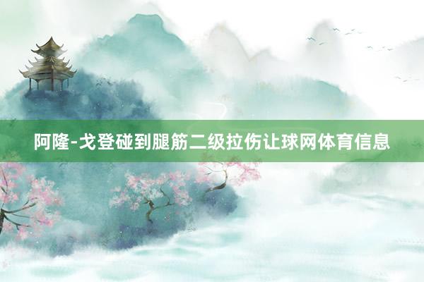 阿隆-戈登碰到腿筋二级拉伤让球网体育信息
