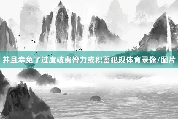 并且幸免了过度破费膂力或积蓄犯规体育录像/图片
