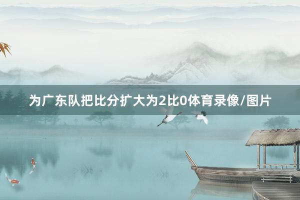 为广东队把比分扩大为2比0体育录像/图片