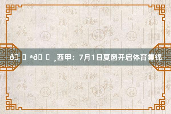 🇪🇸西甲：7月1日夏窗开启体育集锦