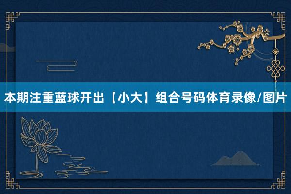 本期注重蓝球开出【小大】组合号码体育录像/图片