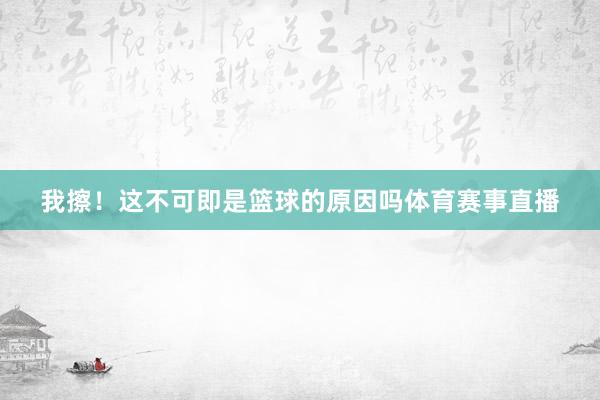 我擦！这不可即是篮球的原因吗体育赛事直播