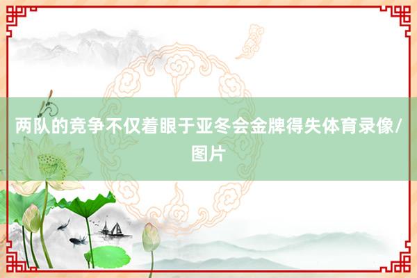 两队的竞争不仅着眼于亚冬会金牌得失体育录像/图片