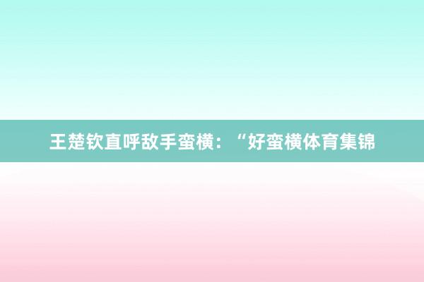 王楚钦直呼敌手蛮横：“好蛮横体育集锦