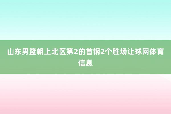 山东男篮朝上北区第2的首钢2个胜场让球网体育信息